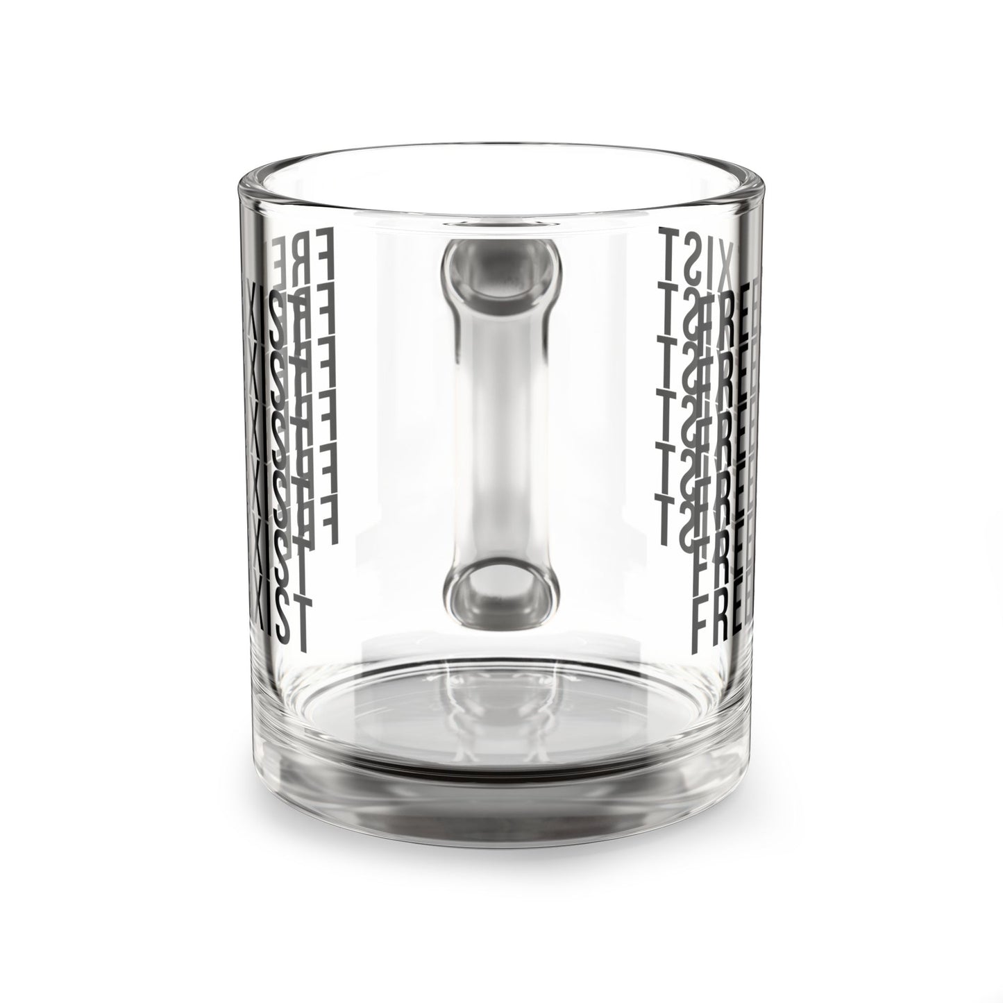 "Free to Exist" Glass Mug, 10oz, Black - Uplifting & Motivational Gifts for Black Women