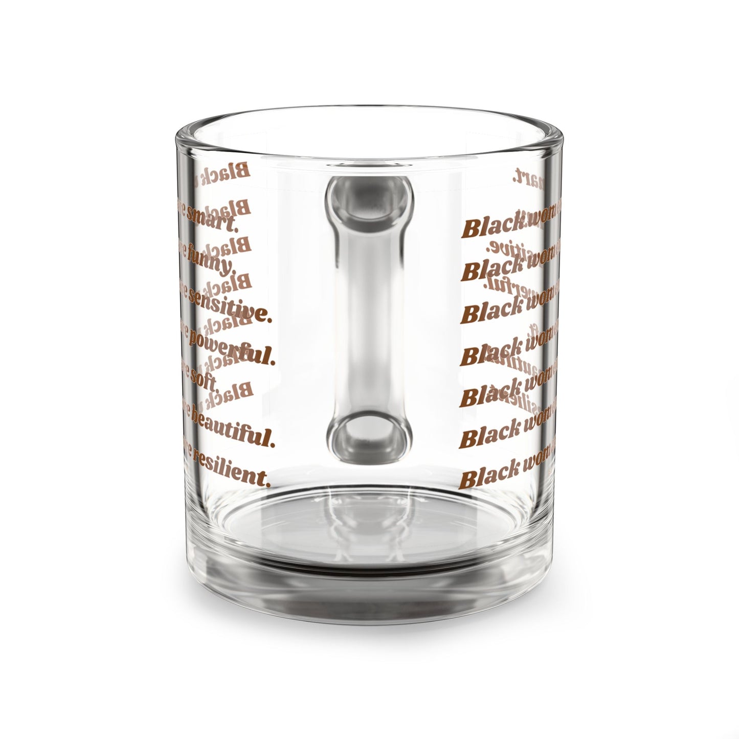 "Black Women Are..." Glass Mug - Chocolate - Uplifting & Motivational Gifts for Black Women