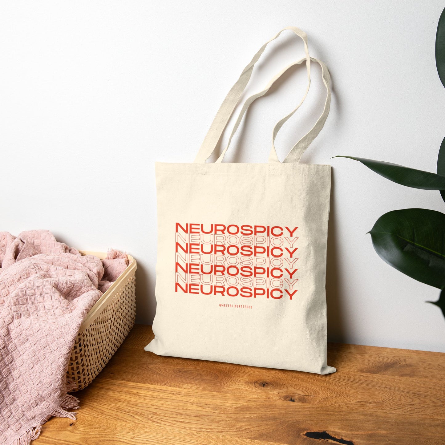 "Neurospicy" Canvas Tote Bag - Inclusive and Uplifting Gifts for Black Women