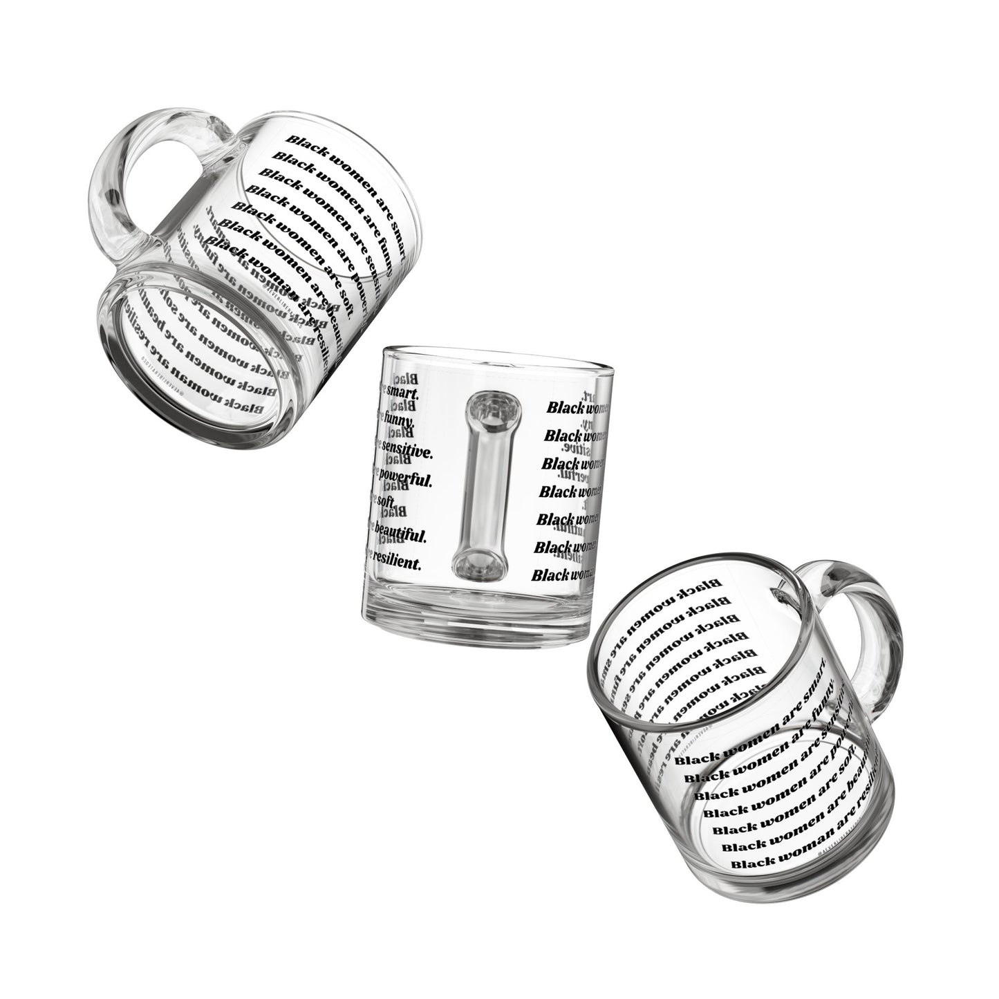 "Black Women Are..." Glass Mug - Black - Uplifting & Motivational Gifts for Black Women