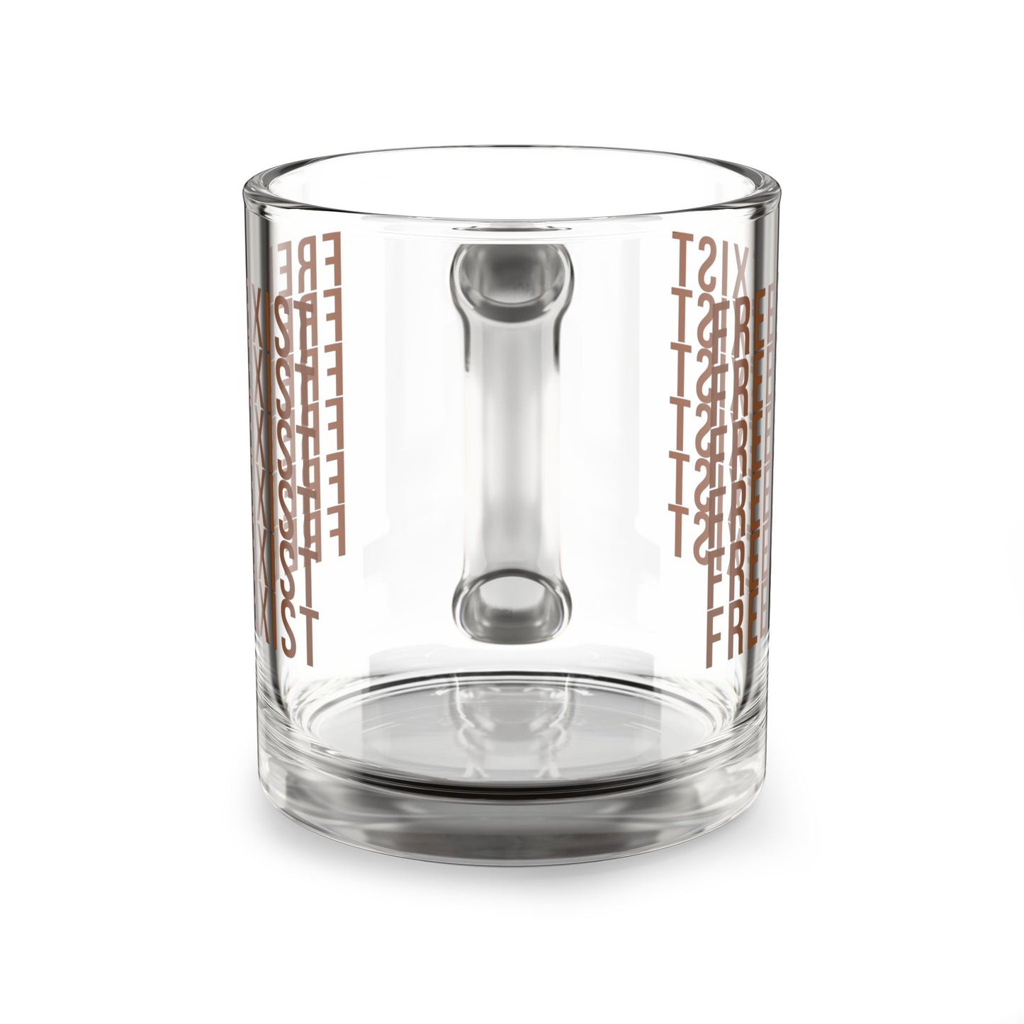 "Free to Exist" Glass Mug, 10oz, Chocolate - Uplifting & Motivational Gifts for Black Women