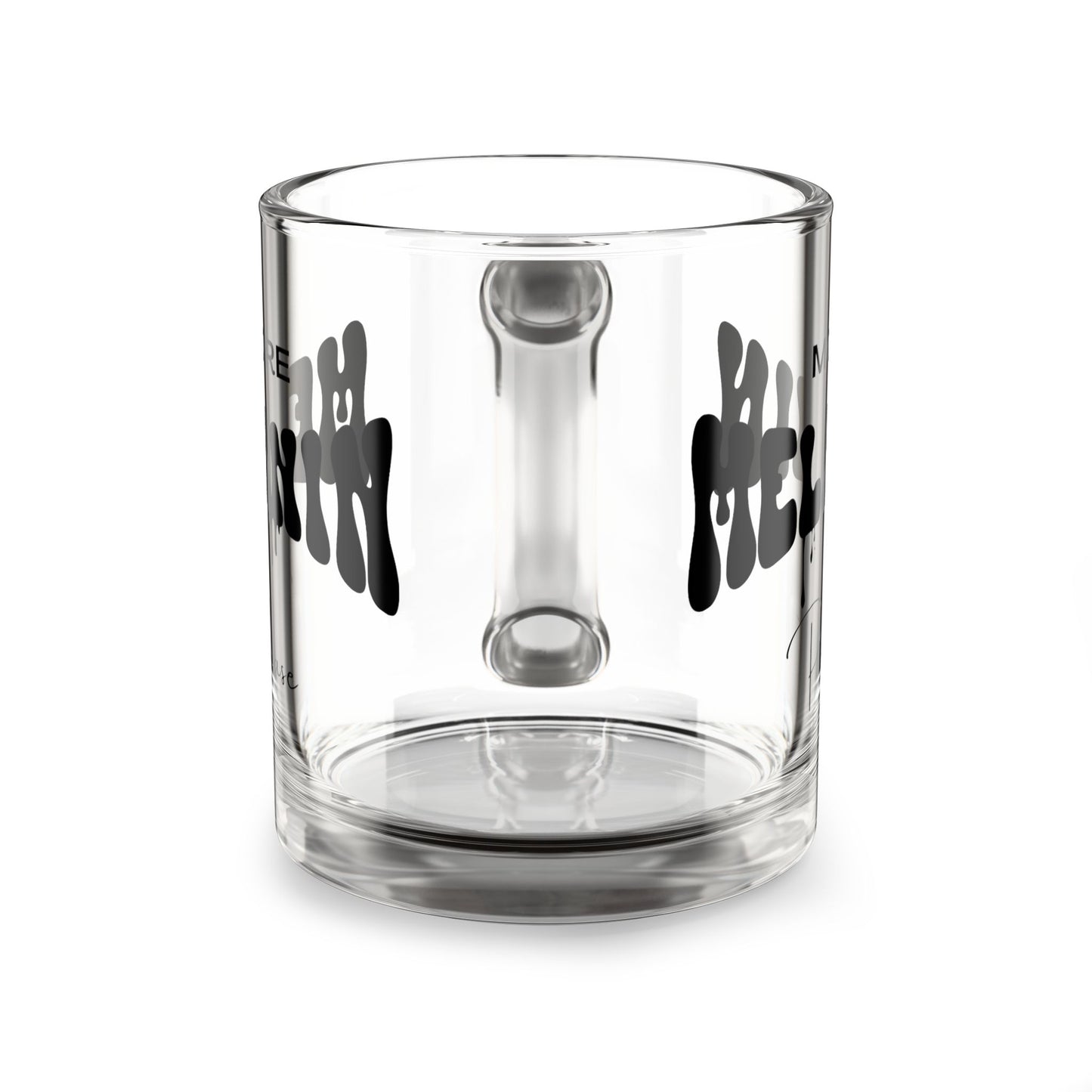 "More Melanin Please" Glass Mug, 10oz, Black - Uplifting & Motivational Gifts for Black Women