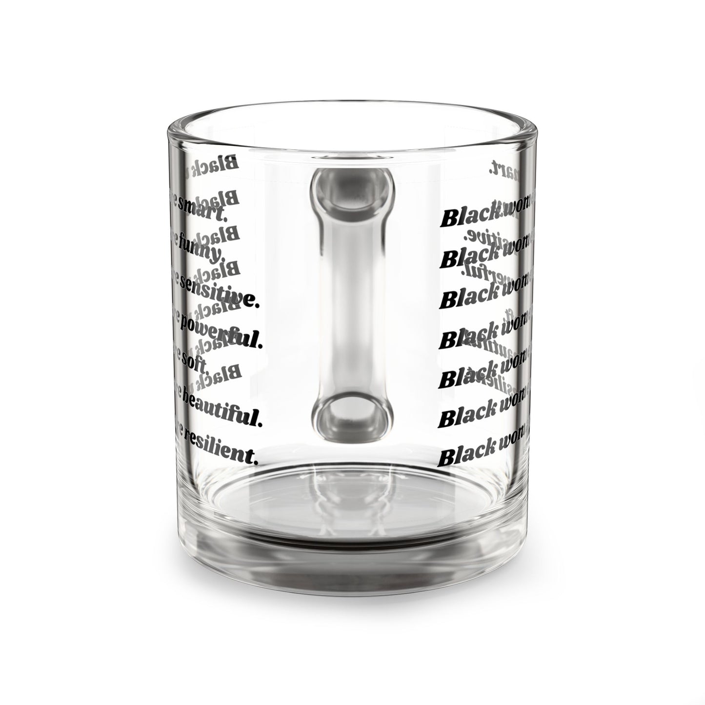 "Black Women Are..." Glass Mug - Black - Uplifting & Motivational Gifts for Black Women